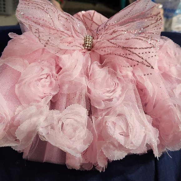 Flower Pet Dress with Bow - Perfect for Summer Parties and Lounging Size M - Picture 4 of 15